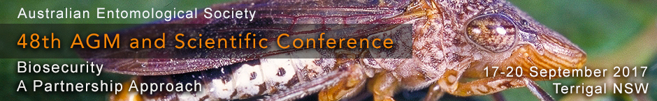 2017 AES Conference, Australian Entomological Society 48th AGM and Scientific Conference, "Biosecurity – A Partnership Approach", 17-20 September 2017, Terrigal, NSW, Australia.